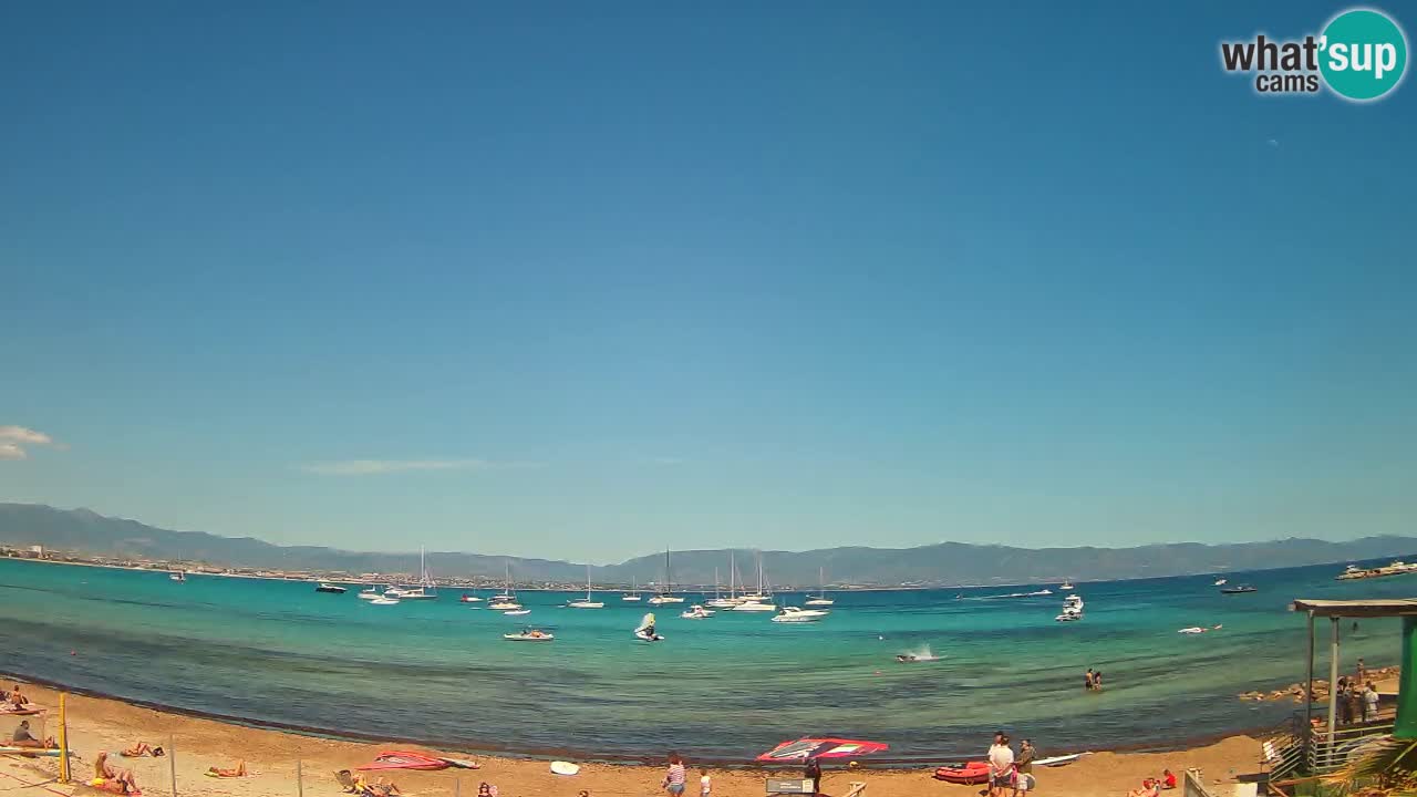 Web kamera Cagliari Windsurf Club – Poetto plaža uživo