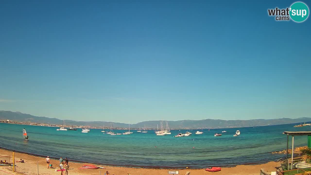 Webcam Cagliari Windsurf Club – Playa del Poetto en directo