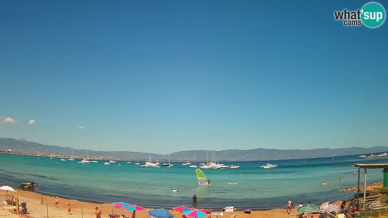 Web kamera Cagliari Windsurf Club – Poetto plaža uživo