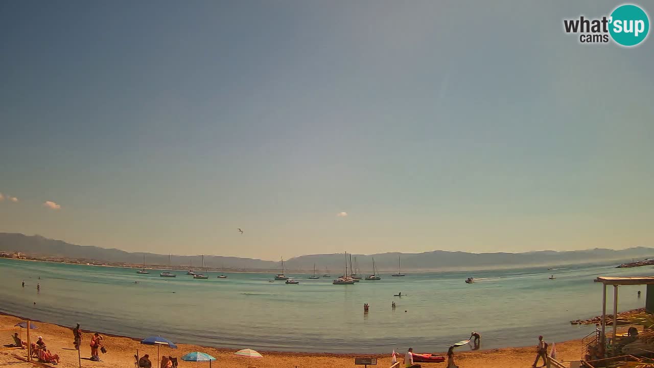 Webcam Cagliari Windsurf Club – Playa del Poetto en directo