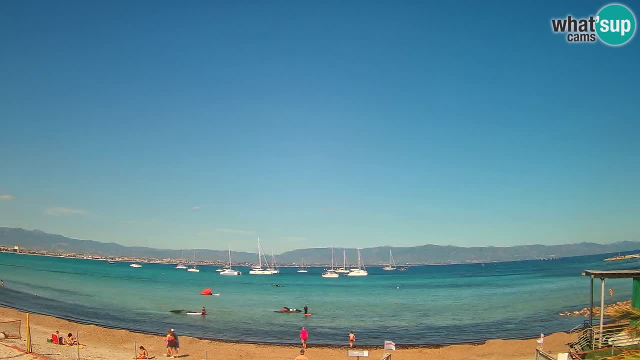 Webcam Cagliari Windsurf Club – Playa del Poetto en directo