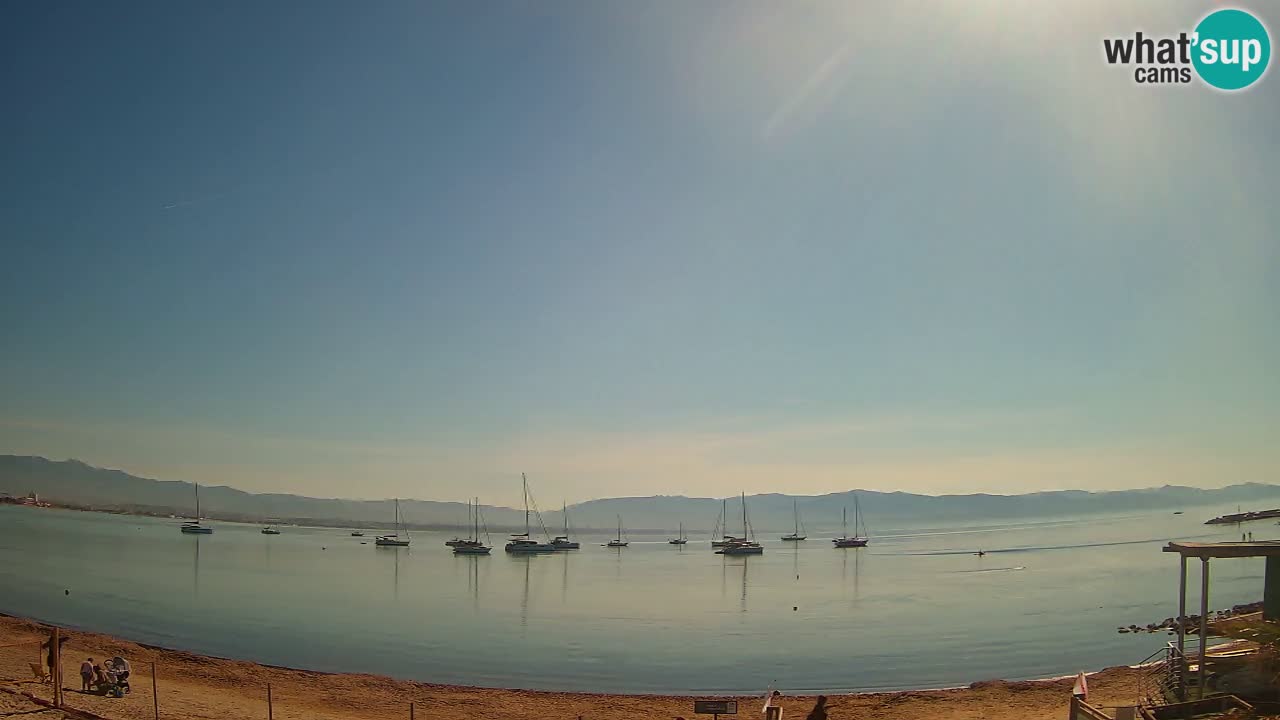 Spletna kamera Cagliari Windsurf Club – Pogled v živo s plaže Poetto