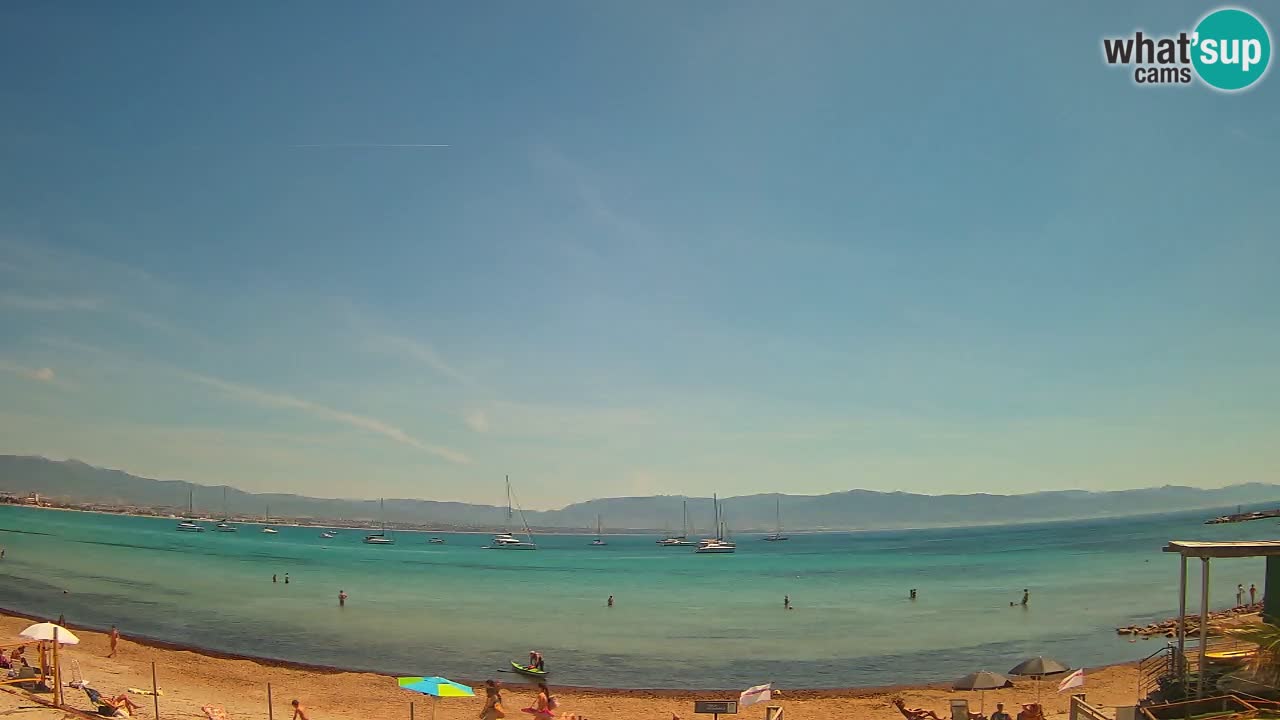 Webcam Cagliari Windsurf Club – Plage du Poetto en direct