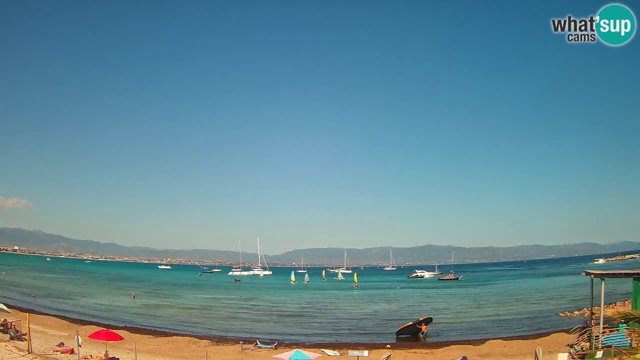 Webcam Cagliari Windsurf Club – Playa del Poetto en directo