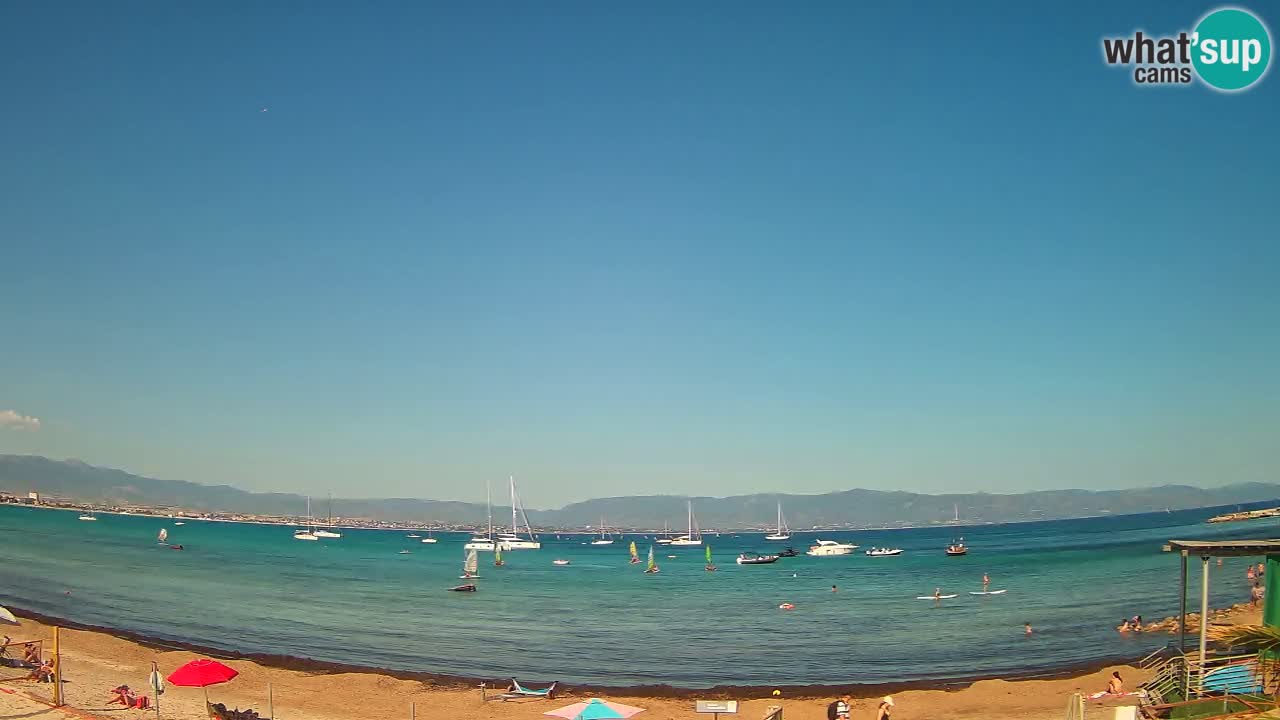 Webcam Cagliari Windsurf Club – Playa del Poetto en directo