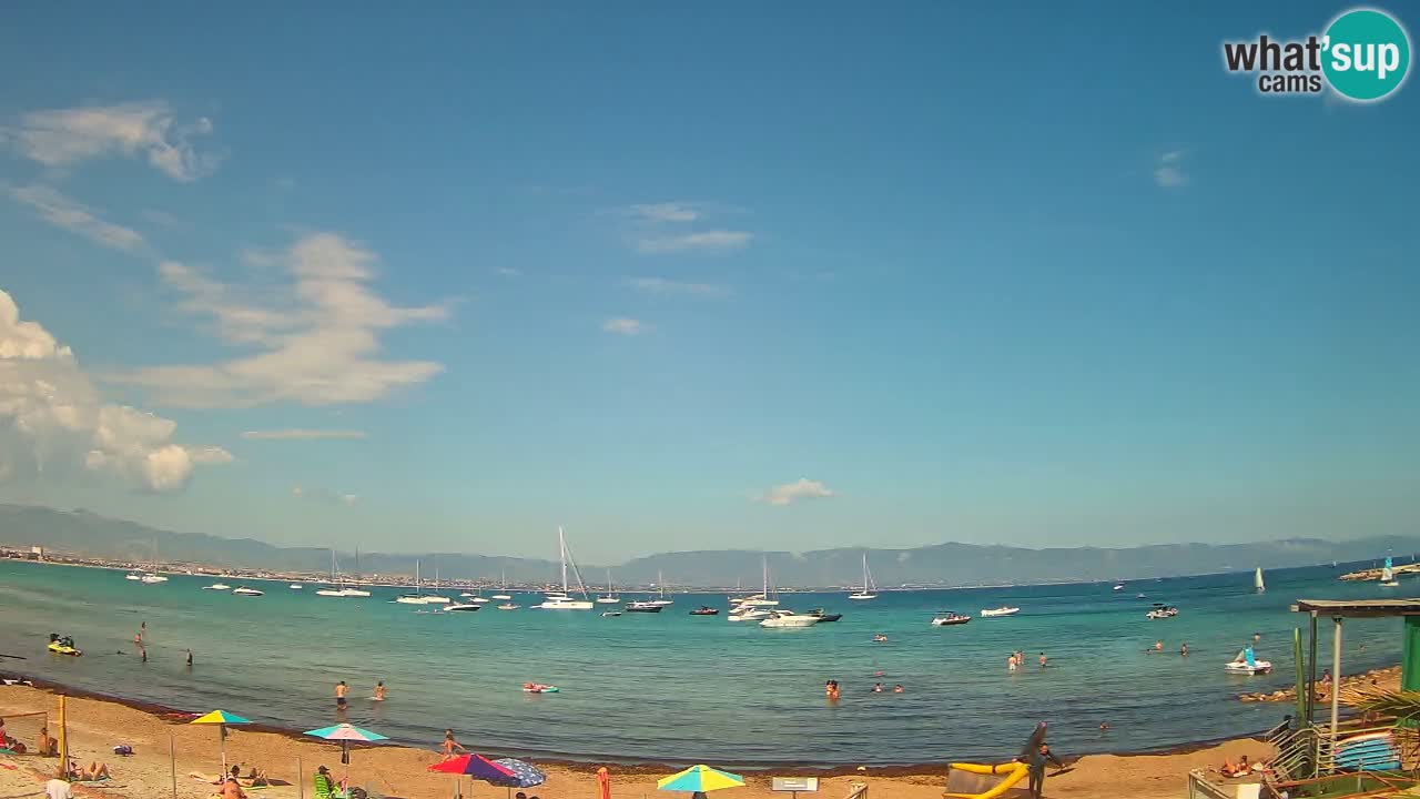 Webcam Cagliari Windsurf Club – Playa del Poetto en directo