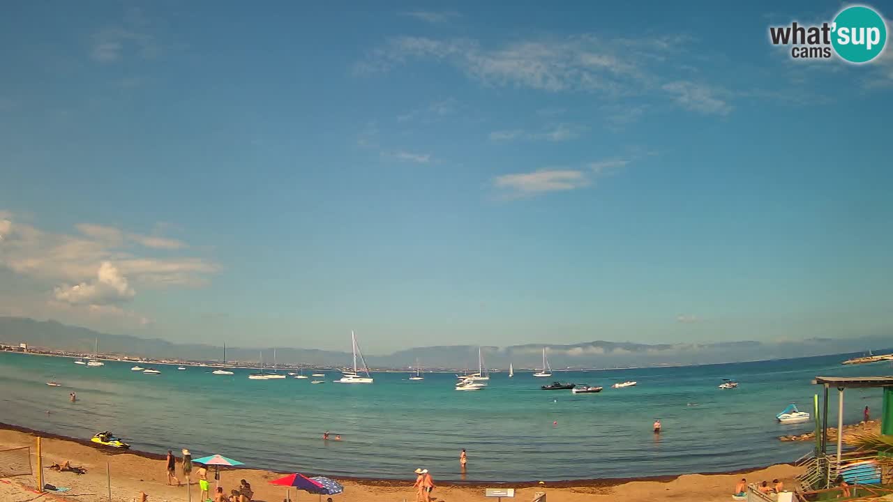 Webcam Cagliari Windsurf Club – Playa del Poetto en directo