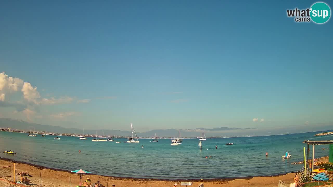 Webcam Cagliari Windsurf Club – Playa del Poetto en directo