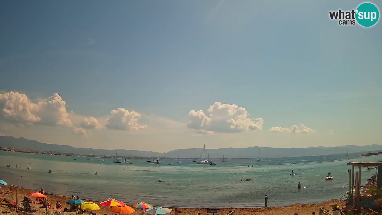 Spletna kamera Cagliari Windsurf Club – Pogled v živo s plaže Poetto