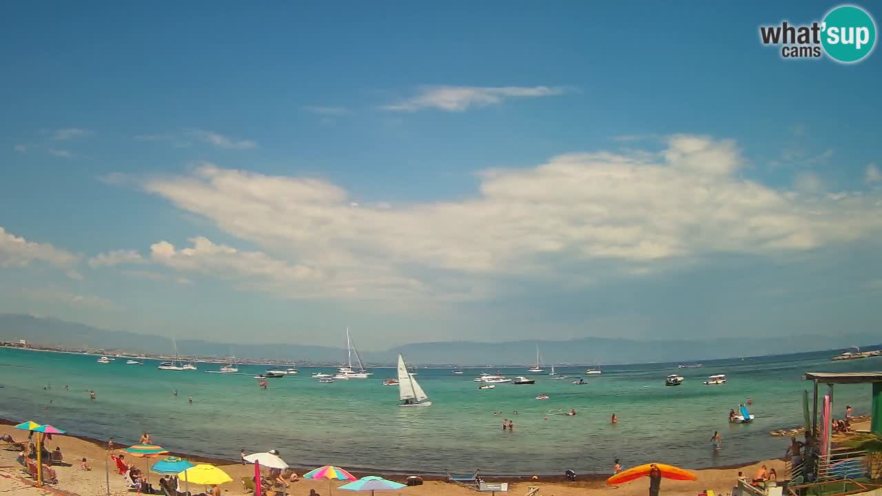 Webcam Cagliari Windsurf Club – Playa del Poetto en directo