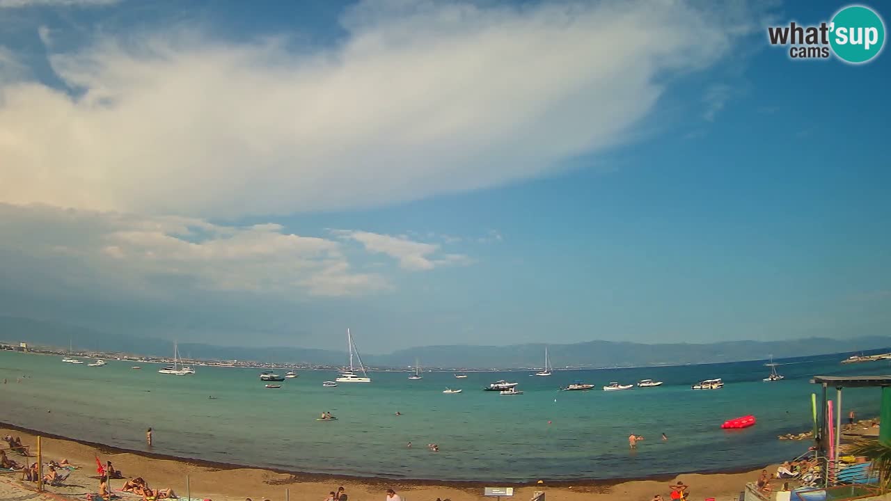 Web kamera Cagliari Windsurf Club – Poetto plaža uživo