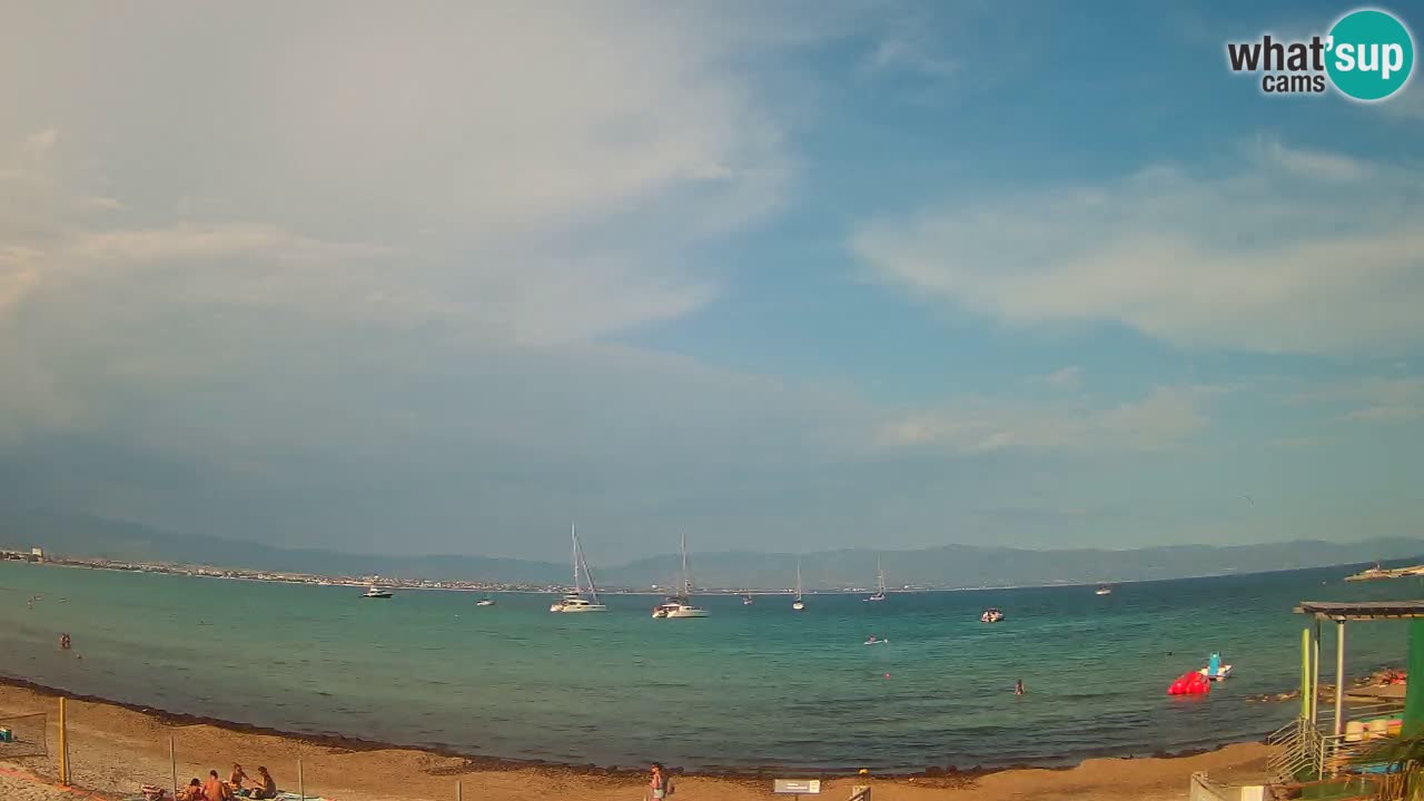 Web kamera Cagliari Windsurf Club – Poetto plaža uživo
