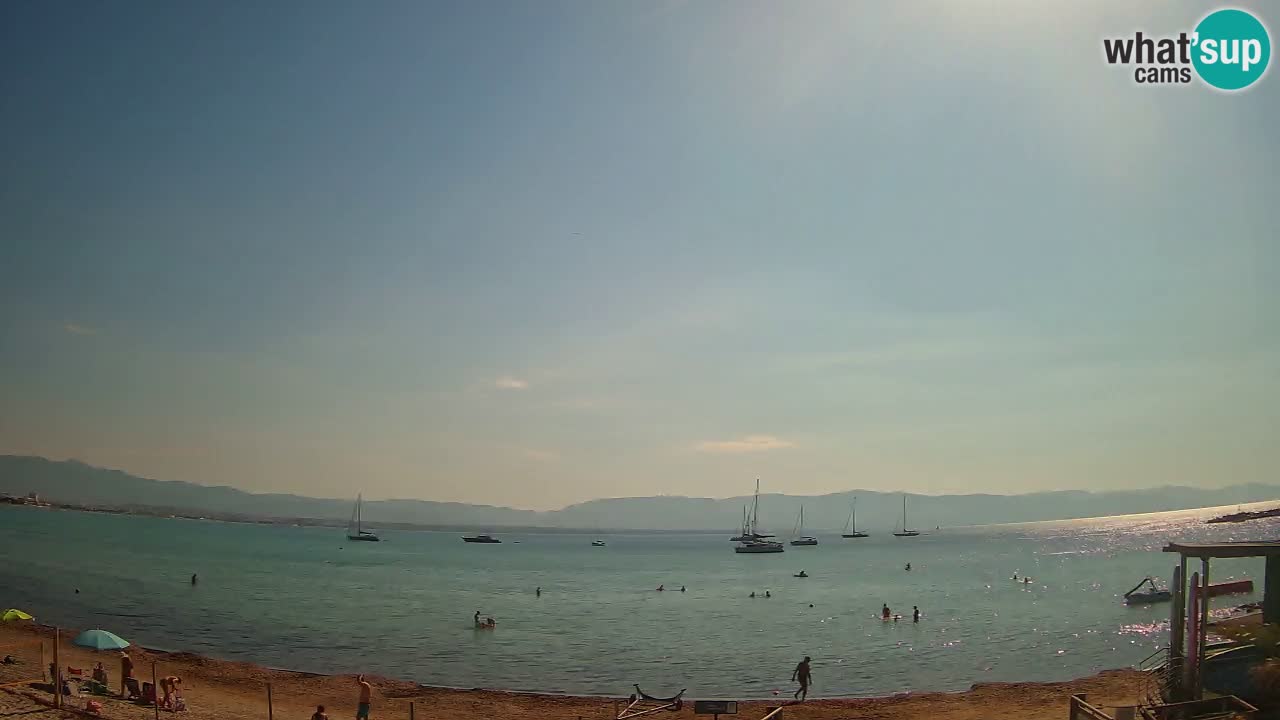Spletna kamera Cagliari Windsurf Club – Pogled v živo s plaže Poetto