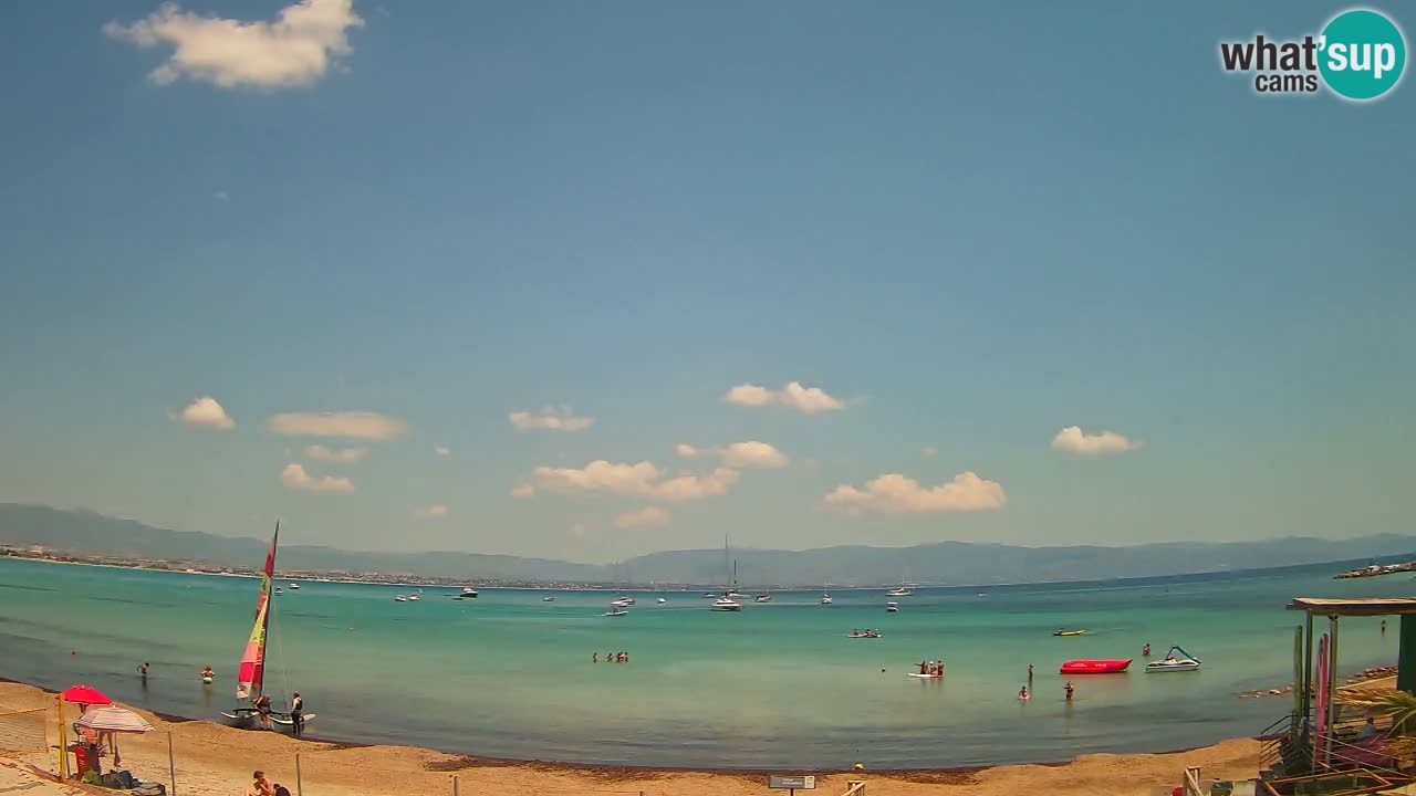 Webcam Cagliari Windsurf Club – Playa del Poetto en directo
