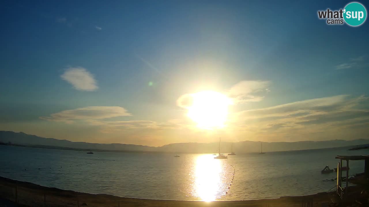 Spletna kamera Cagliari Windsurf Club – Pogled v živo s plaže Poetto