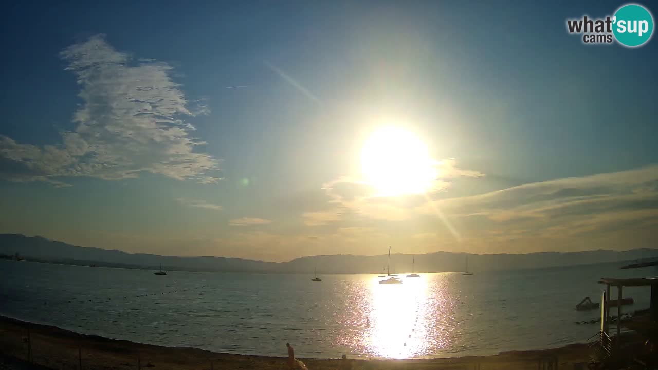 Spletna kamera Cagliari Windsurf Club – Pogled v živo s plaže Poetto