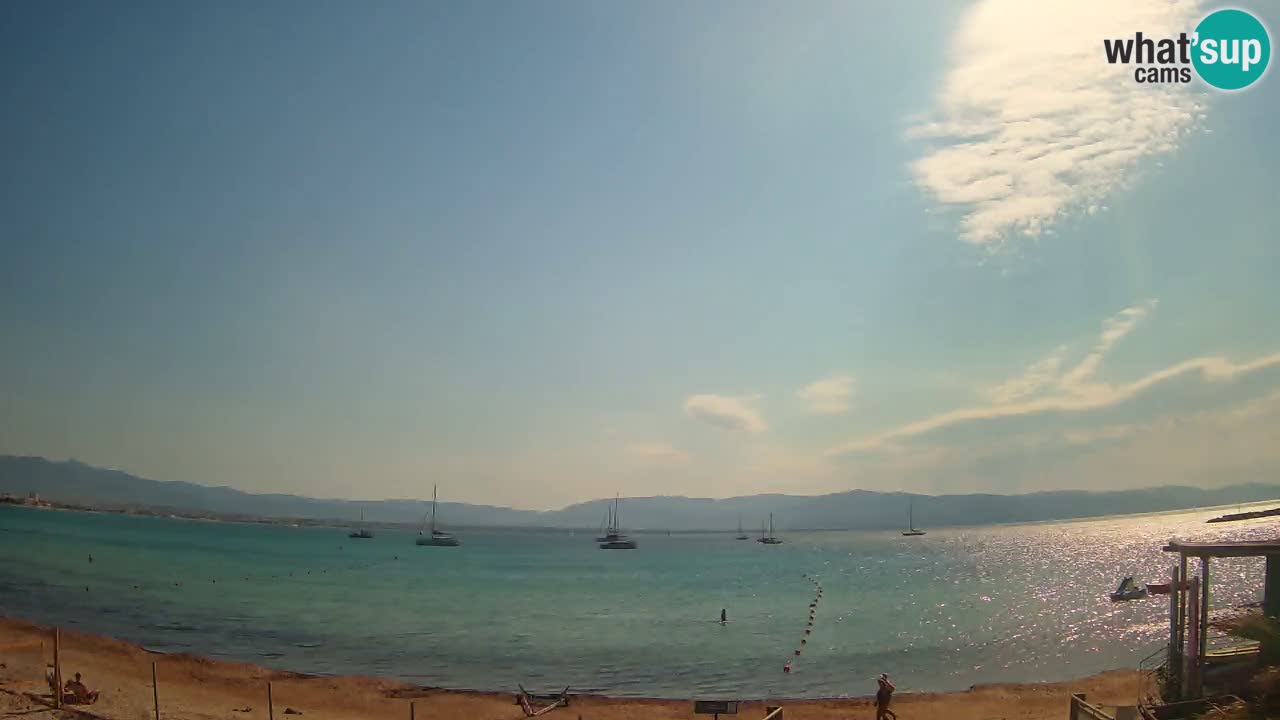 Spletna kamera Cagliari Windsurf Club – Pogled v živo s plaže Poetto