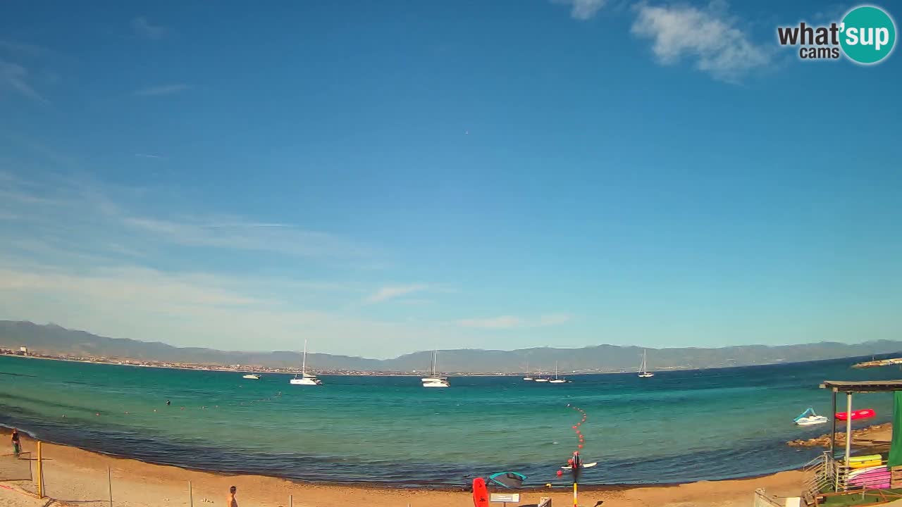 Webcam Cagliari Windsurf Club – Playa del Poetto en directo