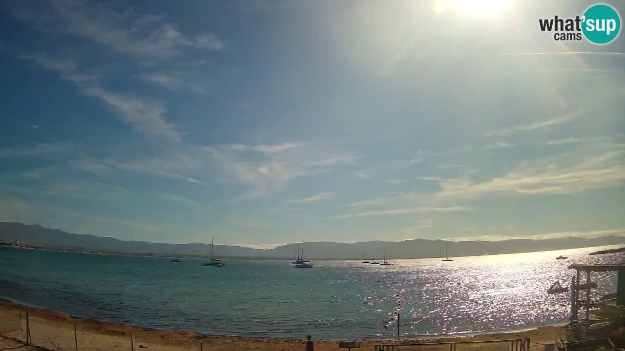 Spletna kamera Cagliari Windsurf Club – Pogled v živo s plaže Poetto