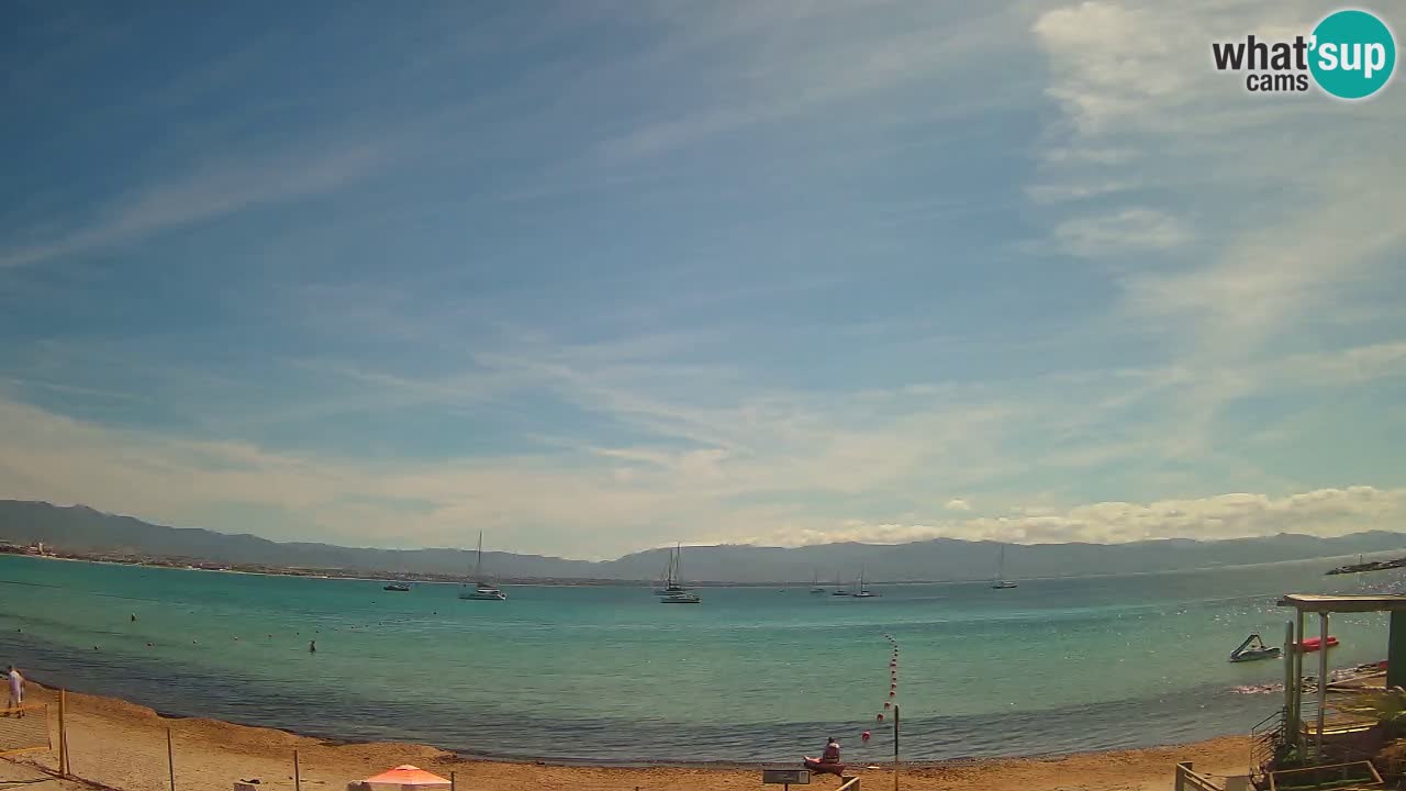 Webcam Cagliari Windsurf Club – Playa del Poetto en directo