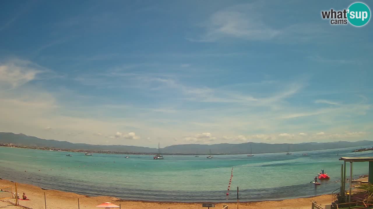 Webcam Cagliari Windsurf Club – Playa del Poetto en directo