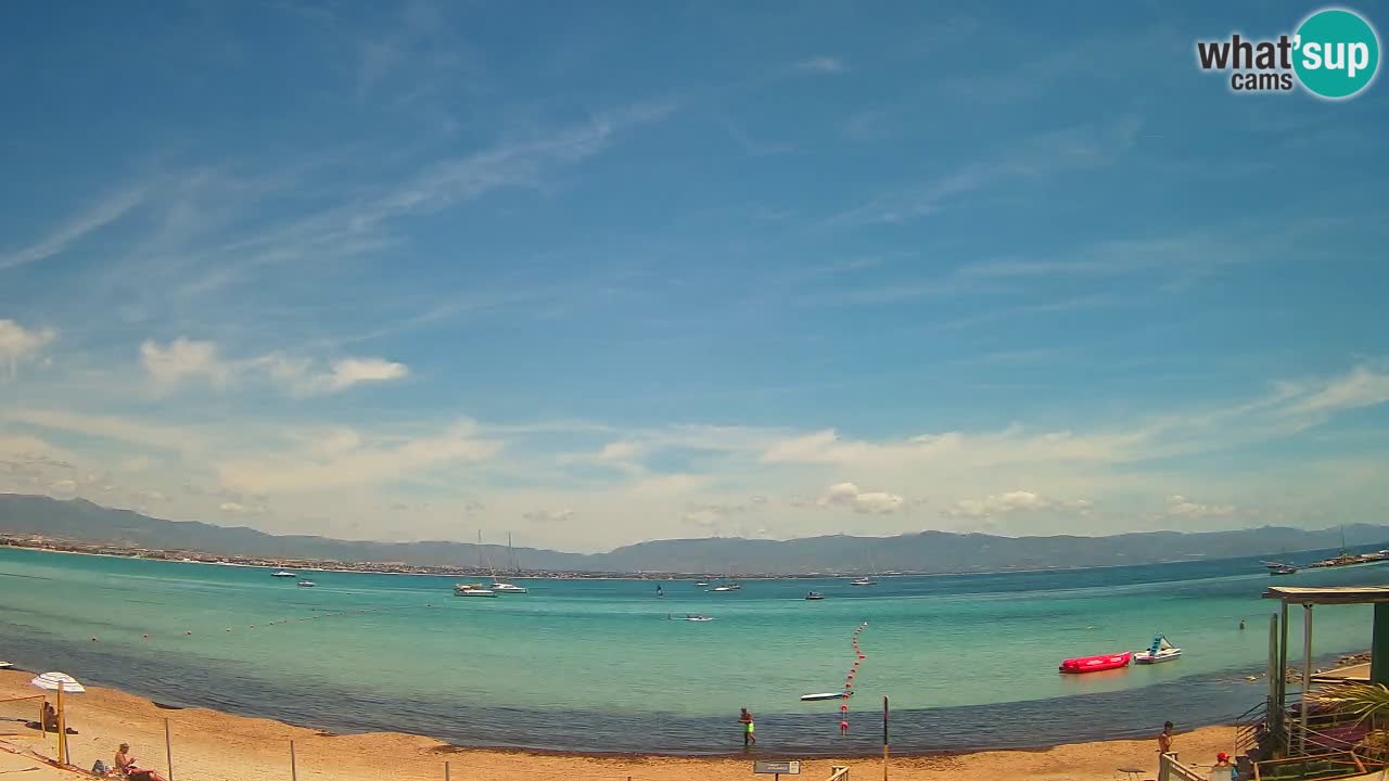 Webcam Cagliari Windsurf Club – Playa del Poetto en directo