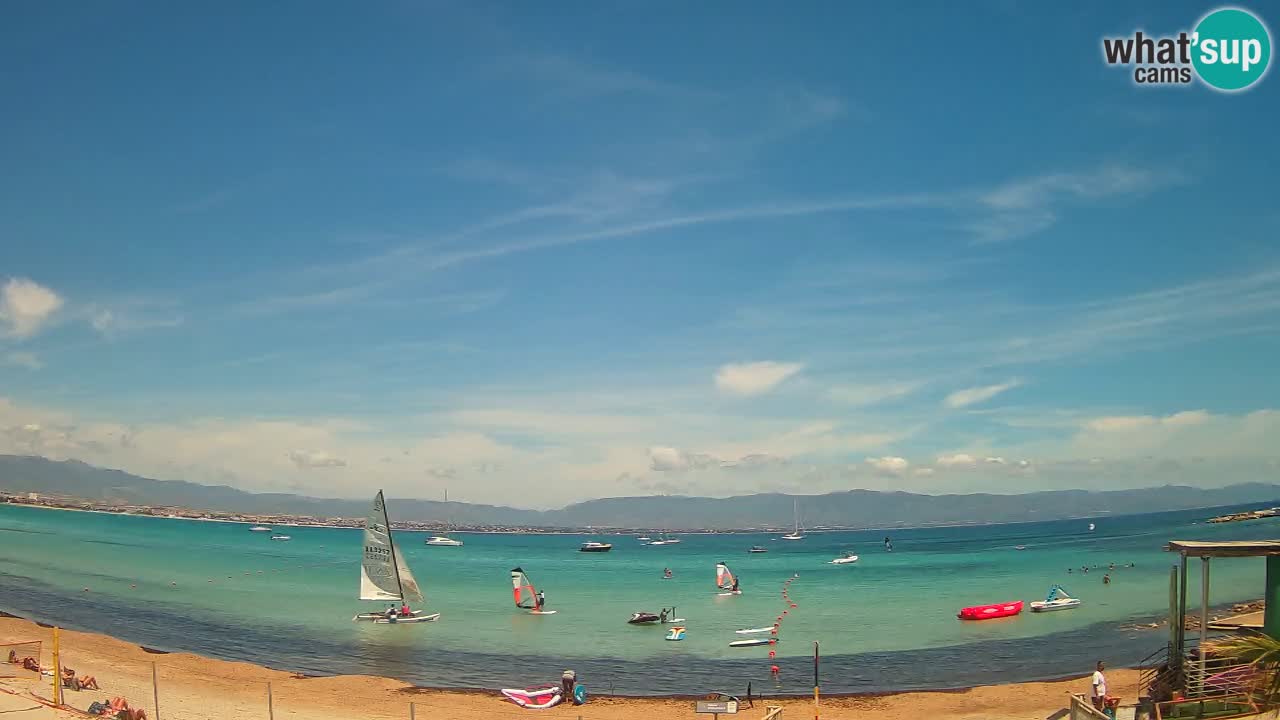 Webcam Cagliari Windsurf Club – Spiaggia del Poetto in diretta