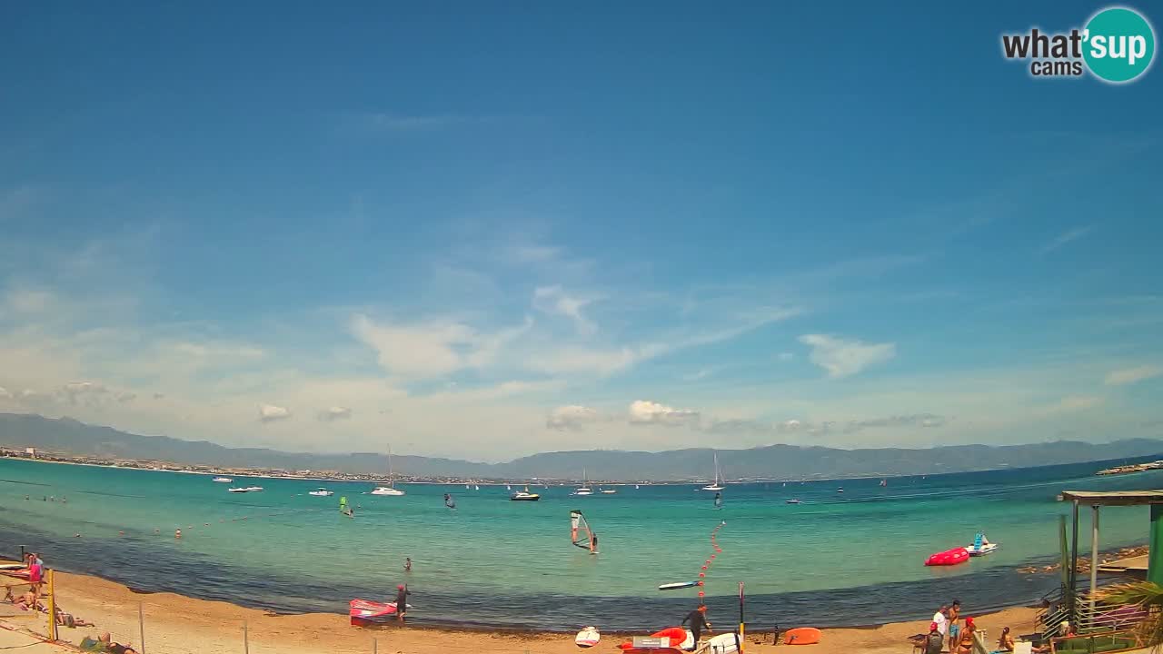Web kamera Cagliari Windsurf Club – Poetto plaža uživo