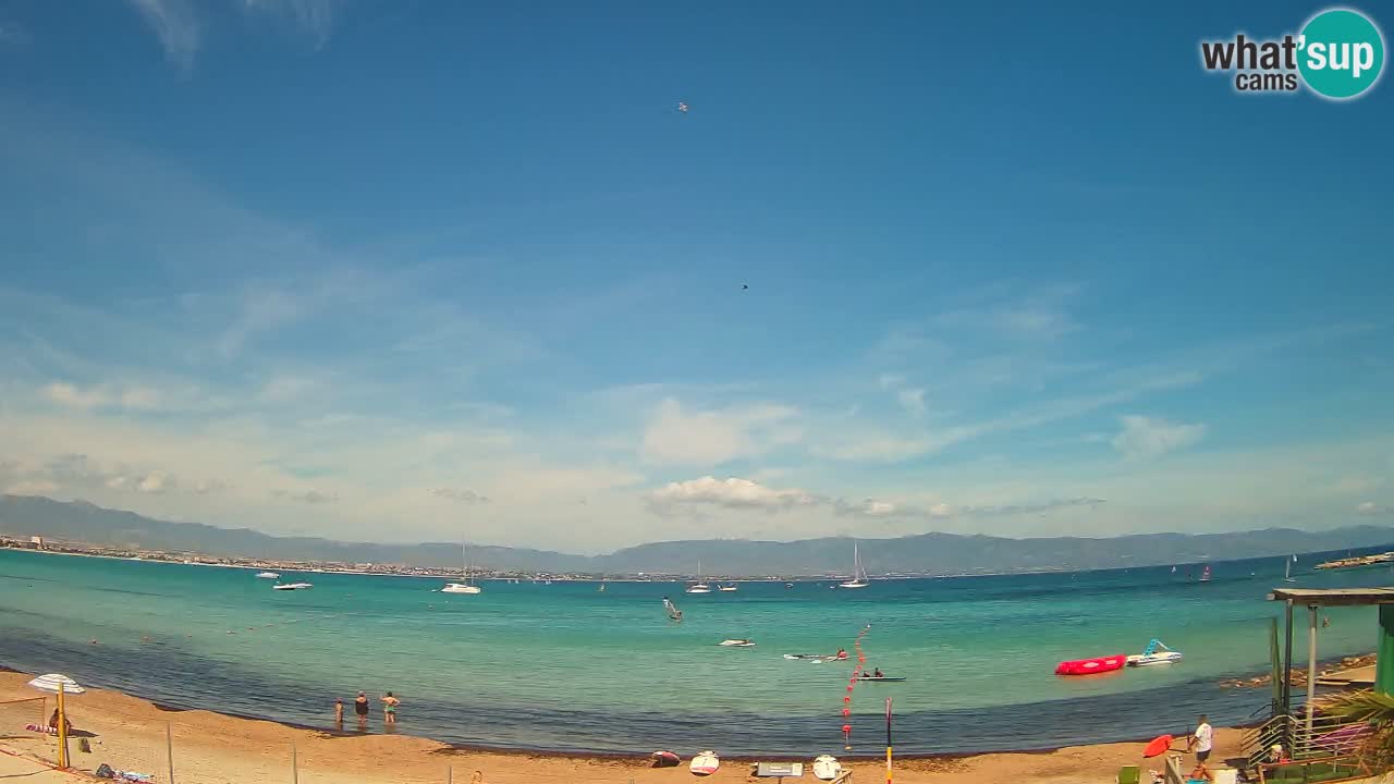 Webcam Cagliari Windsurf Club – Plage du Poetto en direct