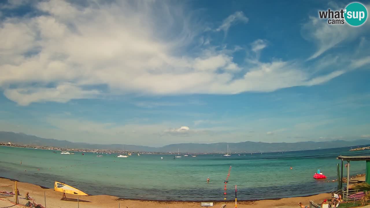 Webcam Cagliari Windsurf Club – Playa del Poetto en directo