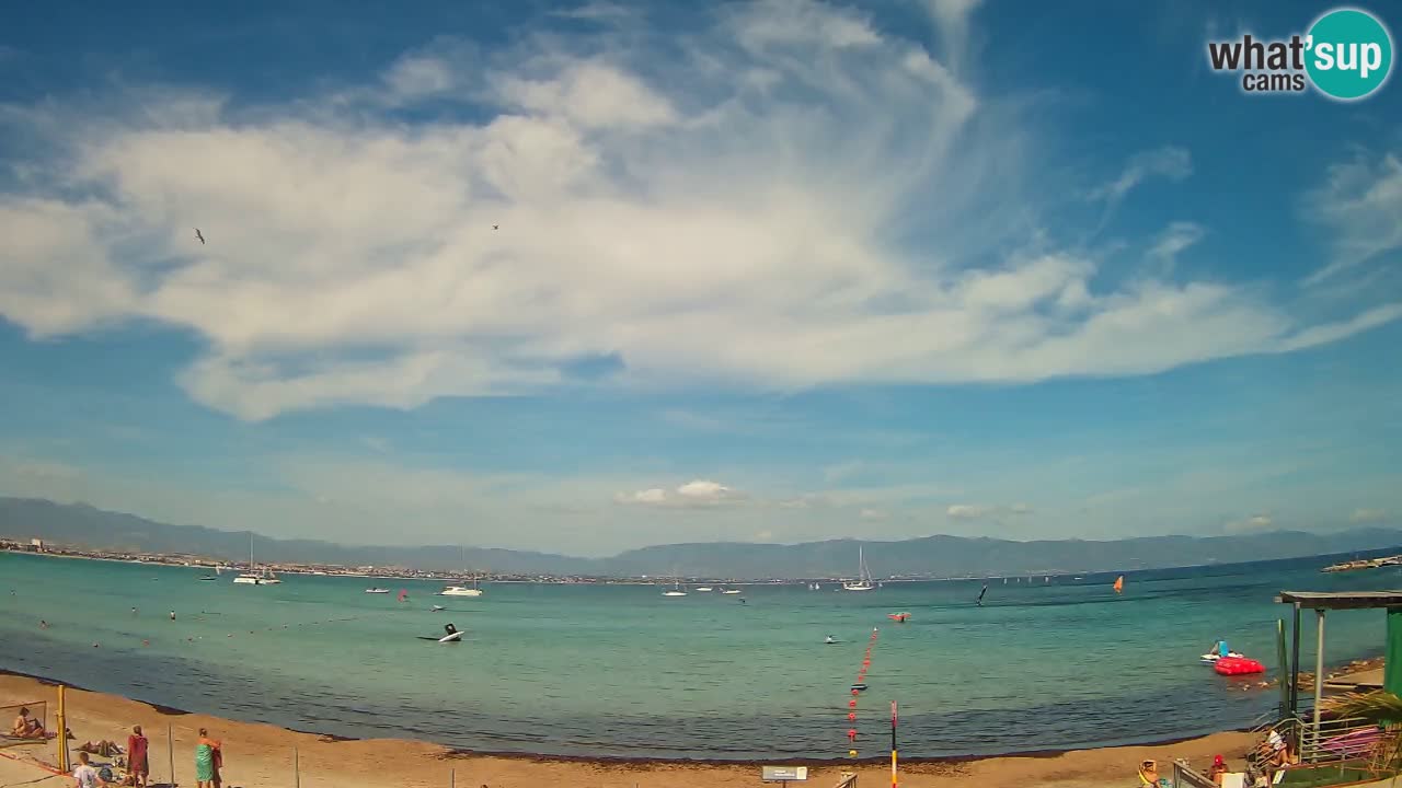 Webcam Cagliari Windsurf Club – Plage du Poetto en direct