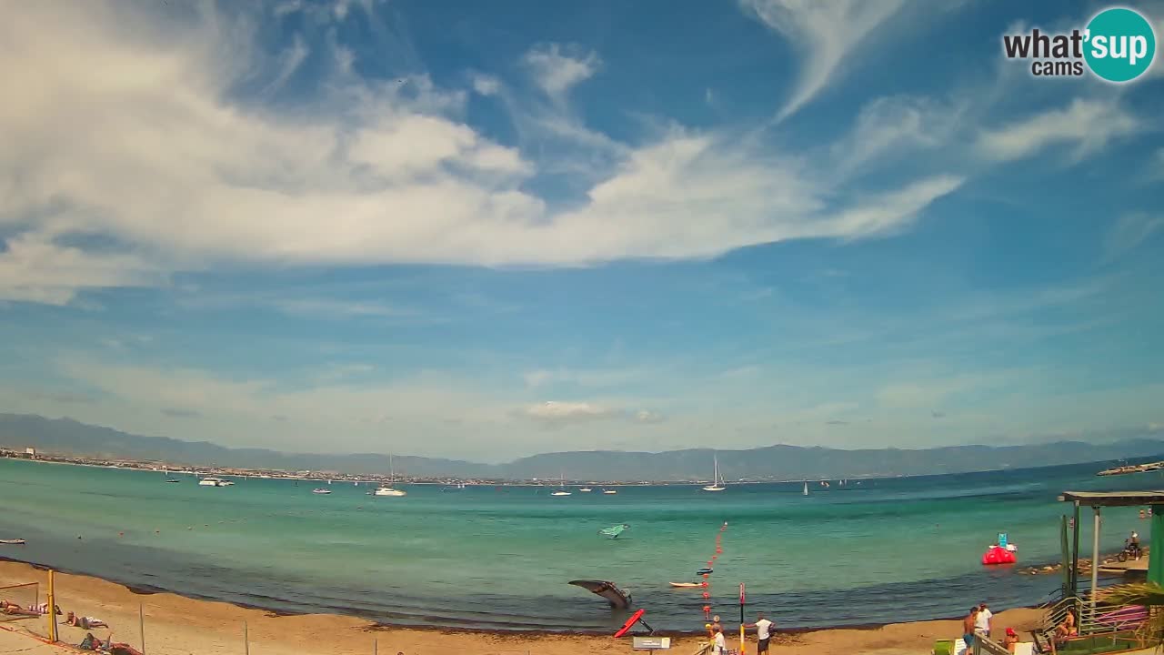 Webcam Cagliari Windsurf Club – Playa del Poetto en directo