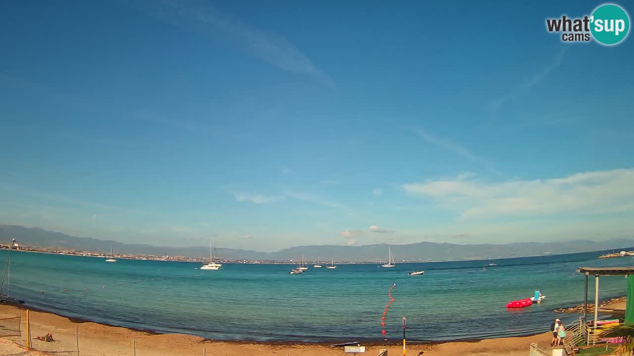 Webcam Cagliari Windsurf Club – Playa del Poetto en directo