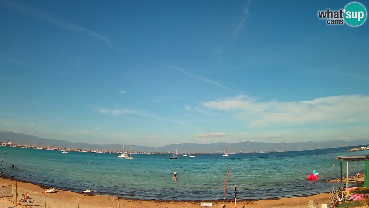 Webcam Cagliari Windsurf Club – Playa del Poetto en directo