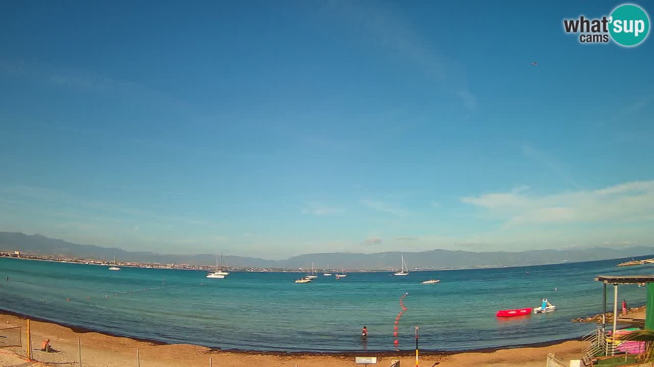 Webcam Cagliari Windsurf Club – Playa del Poetto en directo