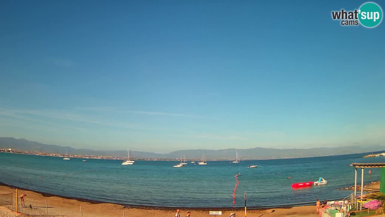Web kamera Cagliari Windsurf Club – Poetto plaža uživo