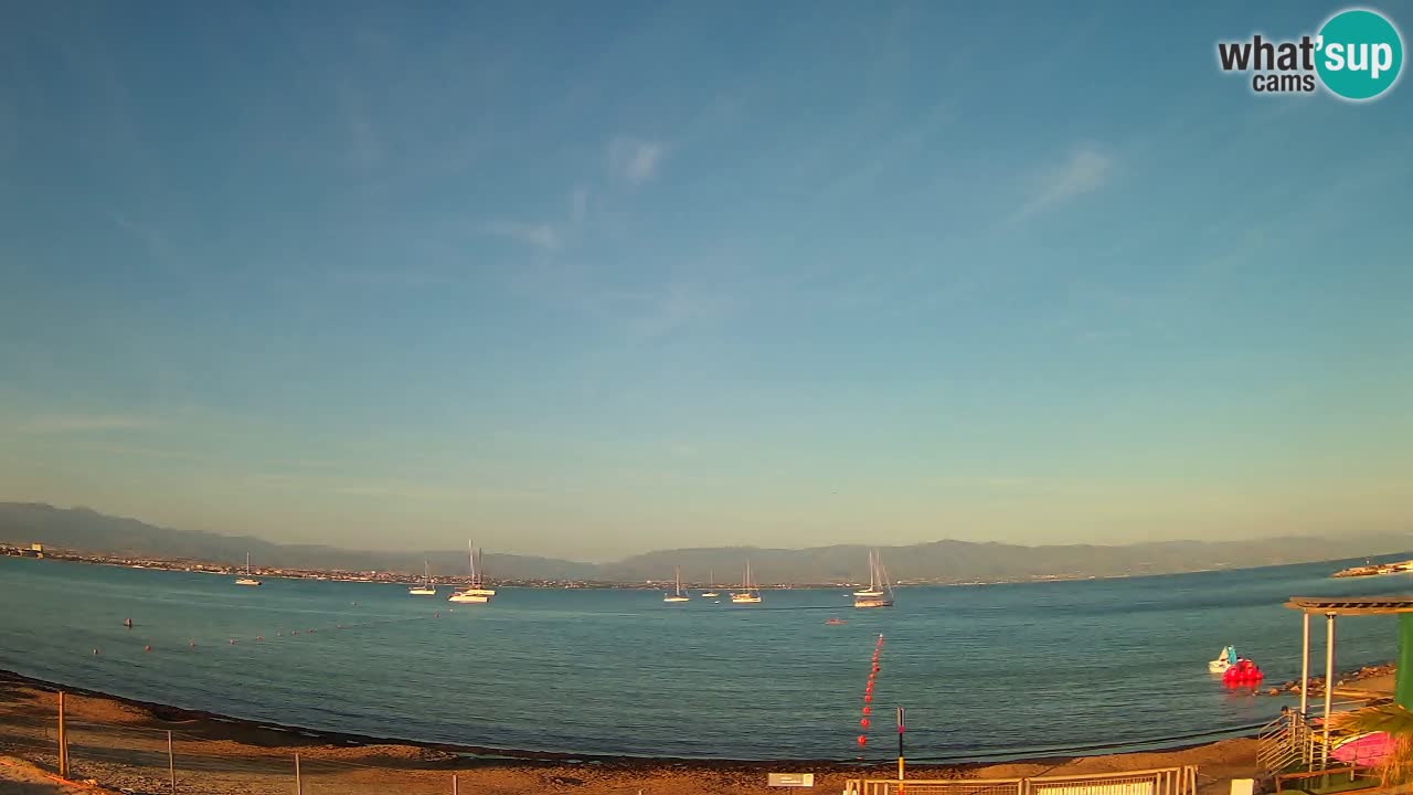 Webcam Cagliari Windsurf Club – Playa del Poetto en directo