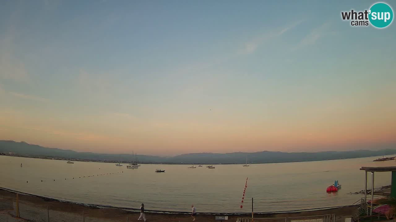 Webcam Cagliari Windsurf Club – Playa del Poetto en directo