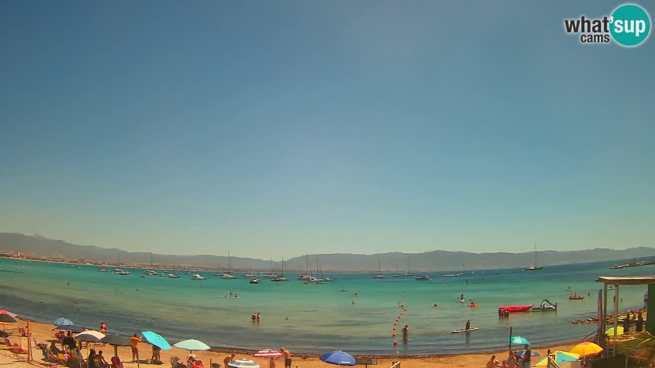 Spletna kamera Cagliari Windsurf Club – Pogled v živo s plaže Poetto