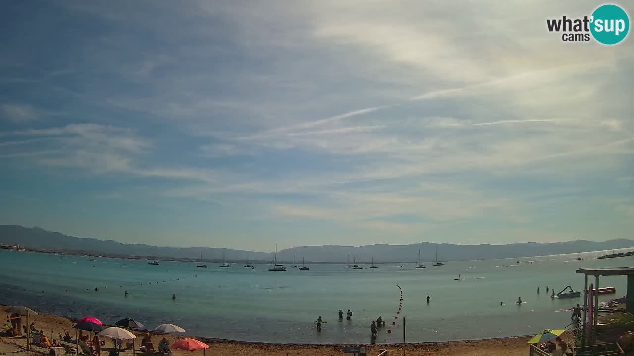 Spletna kamera Cagliari Windsurf Club – Pogled v živo s plaže Poetto