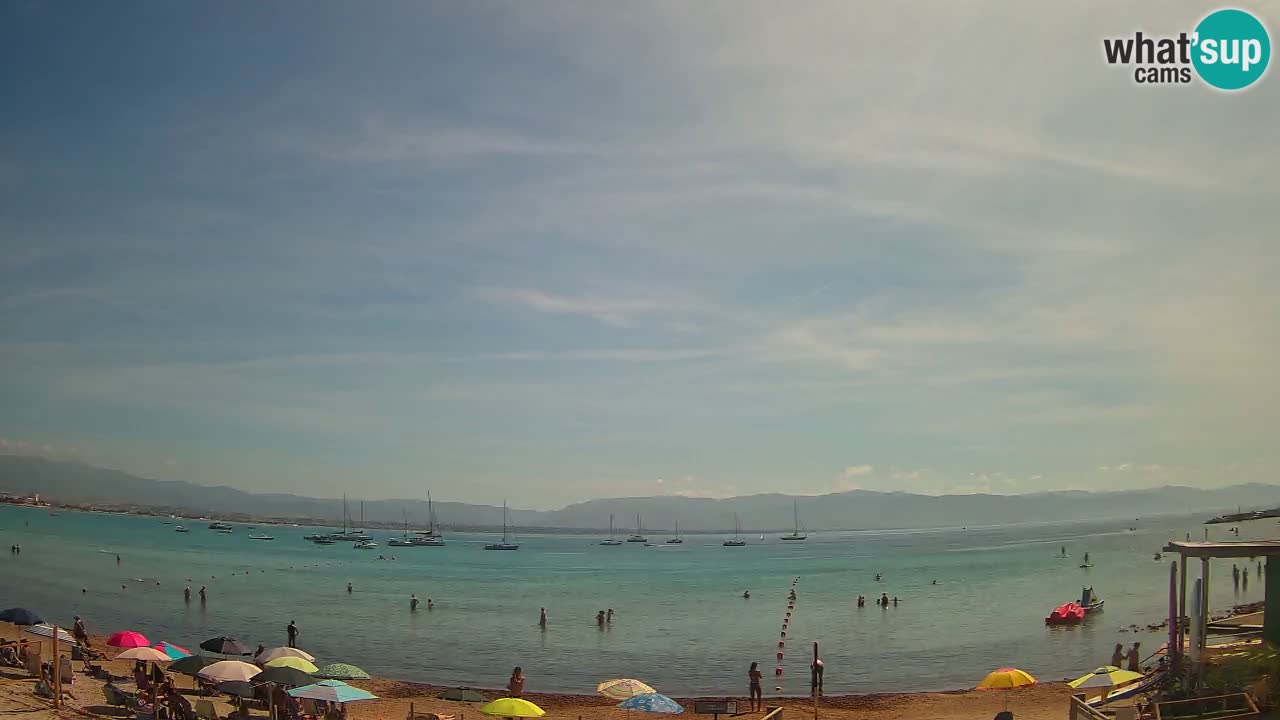 Web kamera Cagliari Windsurf Club – Poetto plaža uživo