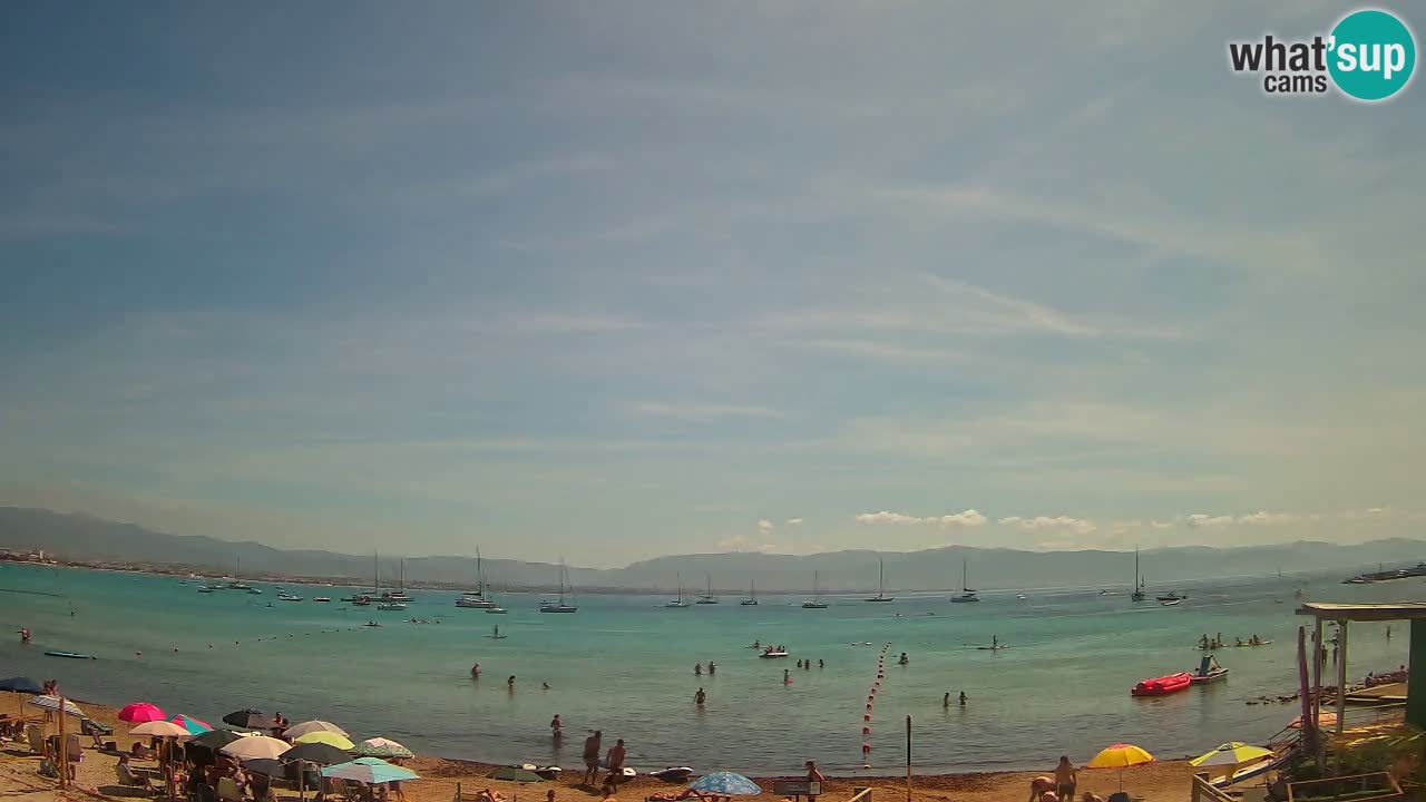 Spletna kamera Cagliari Windsurf Club – Pogled v živo s plaže Poetto