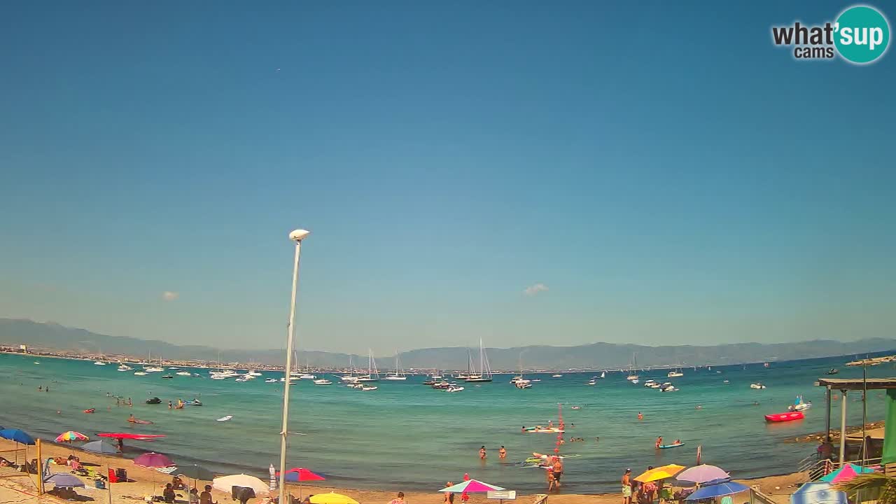 Web kamera Cagliari Windsurf Club – Poetto plaža uživo