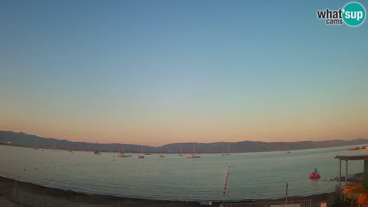 Webcam Cagliari Windsurf Club – Playa del Poetto en directo