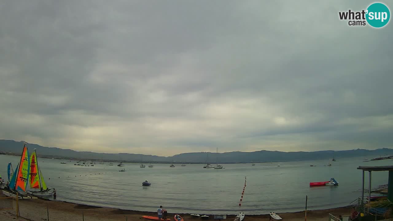 Webcam Cagliari Windsurf Club – Playa del Poetto en directo