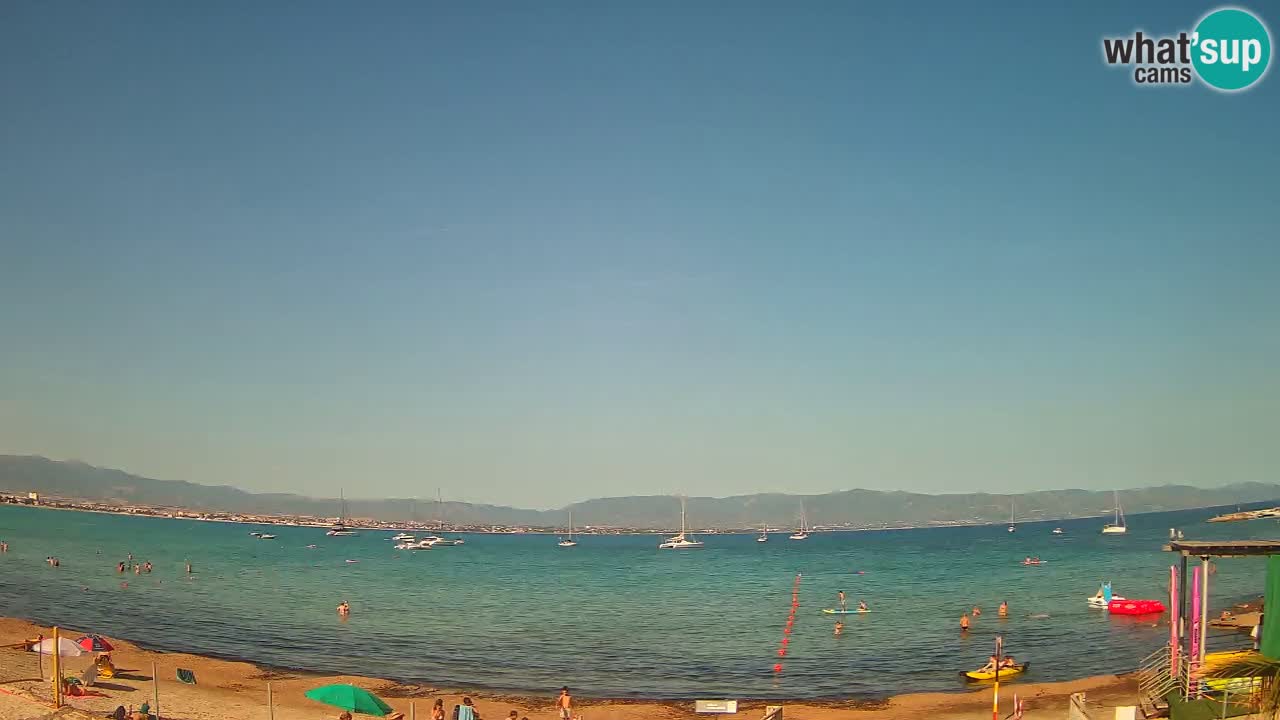 Web kamera Cagliari Windsurf Club – Poetto plaža uživo