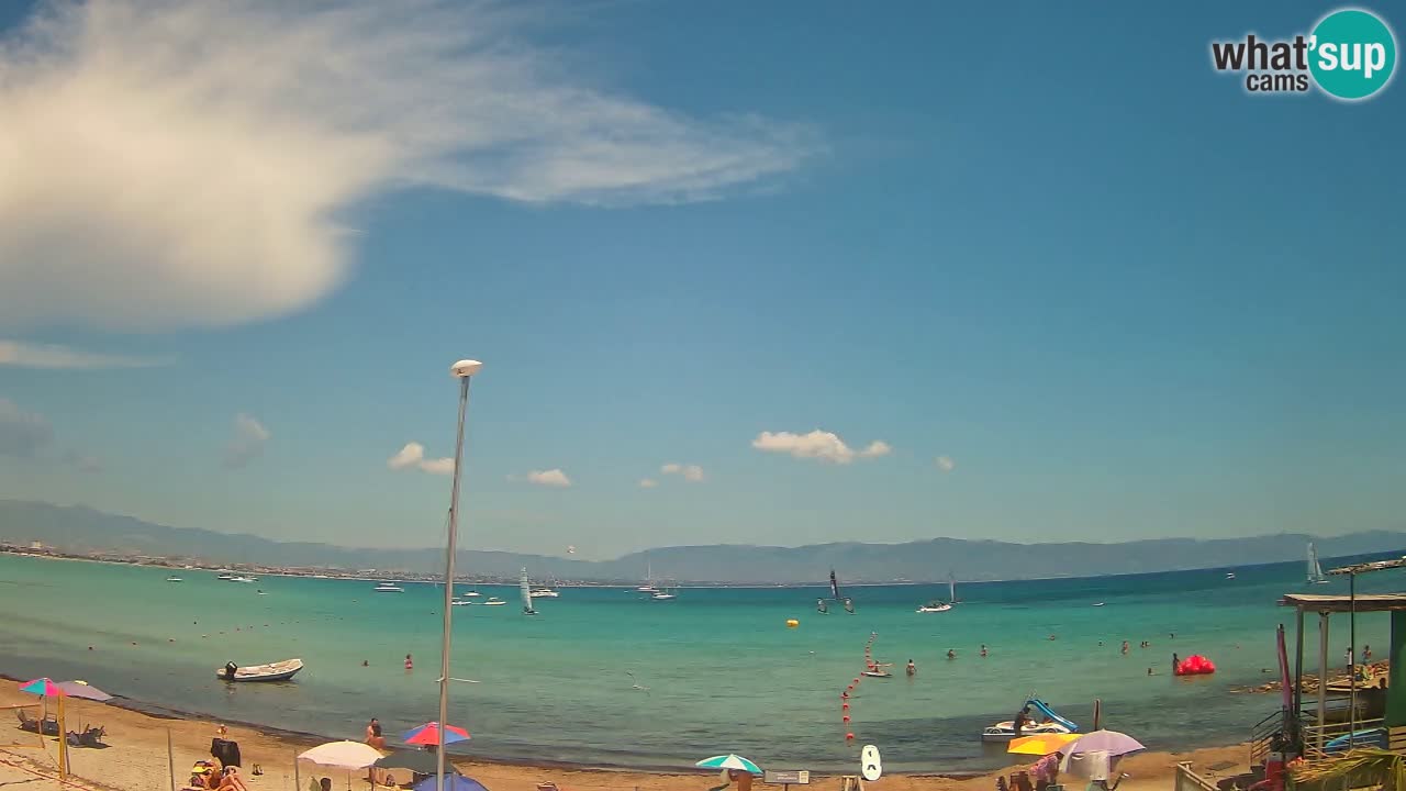 Webcam Cagliari Windsurf Club – Plage du Poetto en direct