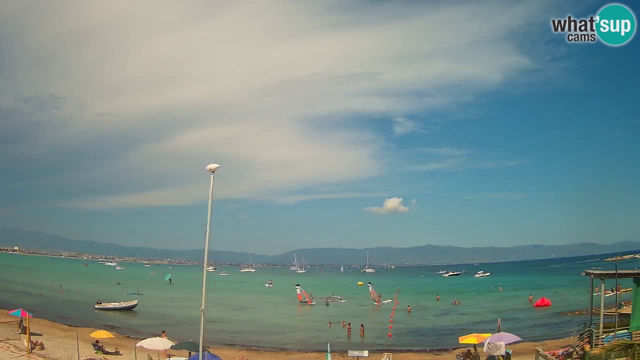 Webcam Cagliari Windsurf Club – Spiaggia del Poetto in diretta