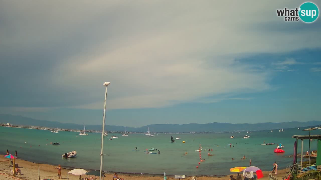 Web kamera Cagliari Windsurf Club – Poetto plaža uživo