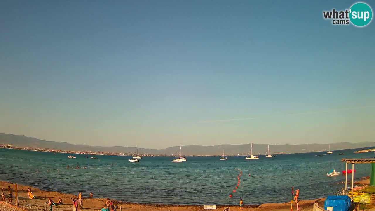 Web kamera Cagliari Windsurf Club – Poetto plaža uživo